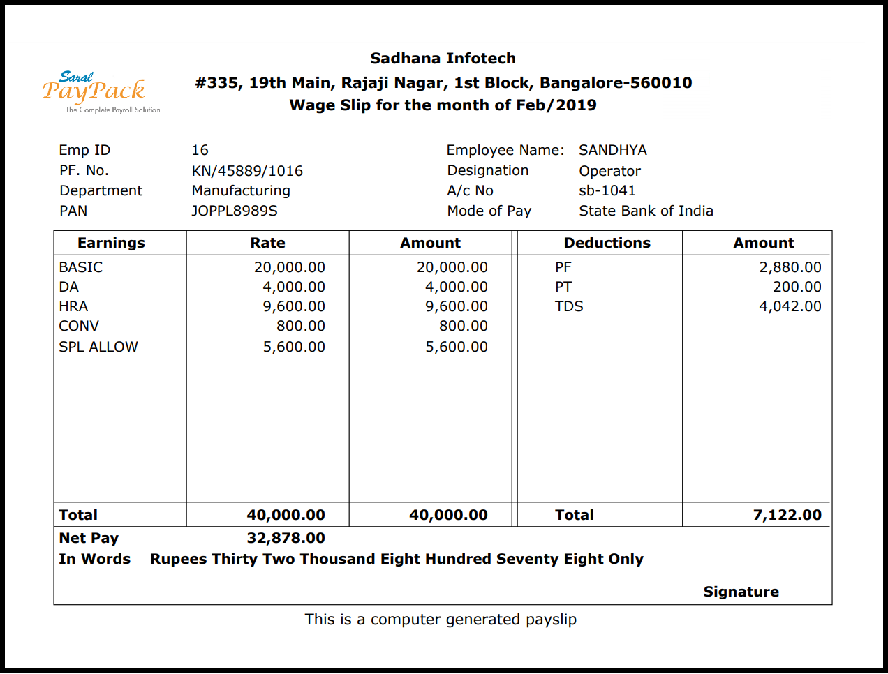 Salary Slip Or Payslip Format - Validity, Importance And Components